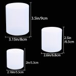 3 Pack Cylinder Candle Molds and 2 Pack Hexagon Shaped Candle Molds Cylinder Light Resin Mold for Making Candles, Soaps, Flower Specimen, Insect Specimen, DIY Clay Molds etc (5 Sizes)