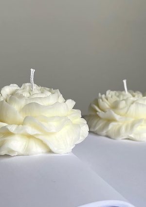 2 Pack Peony Candle Rose Tulip Silicone Wave Spiral Candle Mold - Silicone Resin Casting Molds for Candle & Resin & Soap Craft Supplies