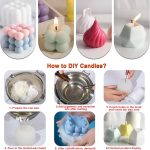 4Pcs Silicone Bubble Candle Molds Set for Making, 3D Cube Mold for Soy Wax, Soap, DIY Scented Candles, Cake